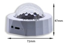 Rechargeable USB Stage Light Mini RGB Projection Lamp Party DJ Disco ball Light Indoor Lamp Club LED Magic Effect For Car Dec
