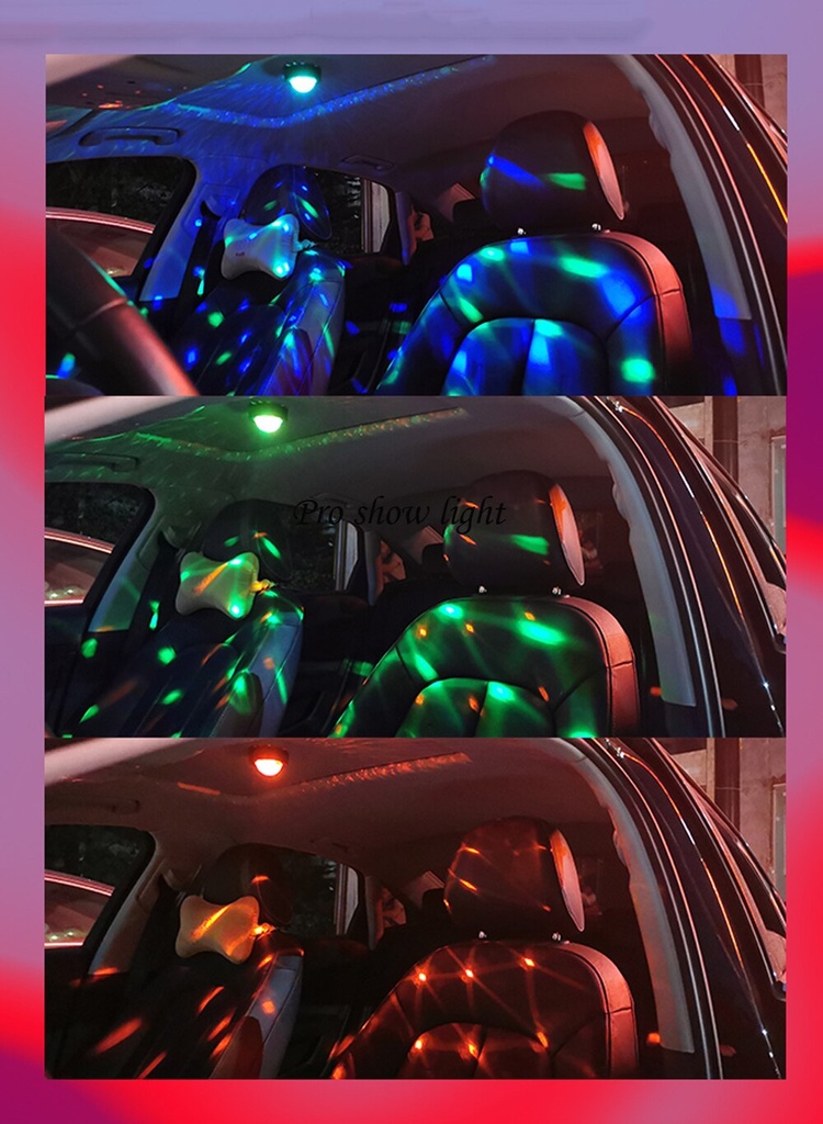 Rechargeable USB Stage Light Mini RGB Projection Lamp Party DJ Disco ball Light Indoor Lamp Club LED Magic Effect For Car Dec