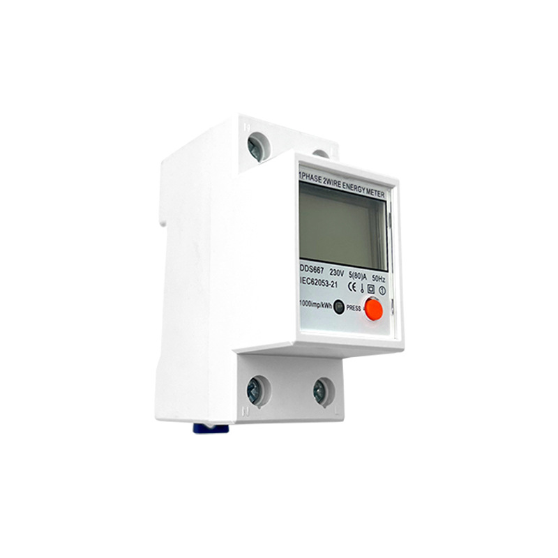 Single Phase Din-Rail Energy Meter Multi-function 1PHASE 2WIRE ENERGY METER DDS667 230V 50hz 80A