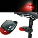 Solar Power Rechargeable Bicycle Taillights, LED Bicycle Rear Signal Lights for Night Cycling Warning Safety
