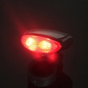Solar Power Rechargeable Bicycle Taillights, LED Bicycle Rear Signal Lights for Night Cycling Warning Safety