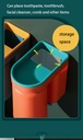 Wall Mounted Toothbrush Holder Toothpaste Mouth Cup Holder Bathroom Storage Shelf Portable Rack Organizer