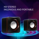 Mini Universal Computer Speakers 2 Pcs USB Power Computer Speaker Stereo 3.5mm Plug For Desktop PC Laptop Wired Bass Sound