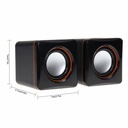 Mini Universal Computer Speakers 2 Pcs USB Power Computer Speaker Stereo 3.5mm Plug For Desktop PC Laptop Wired Bass Sound