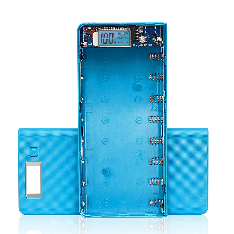Dual USB Micro USB Type C Power Bank Shell 5V DIY 8*18650 Case Battery Charge Storage Box Without Battery