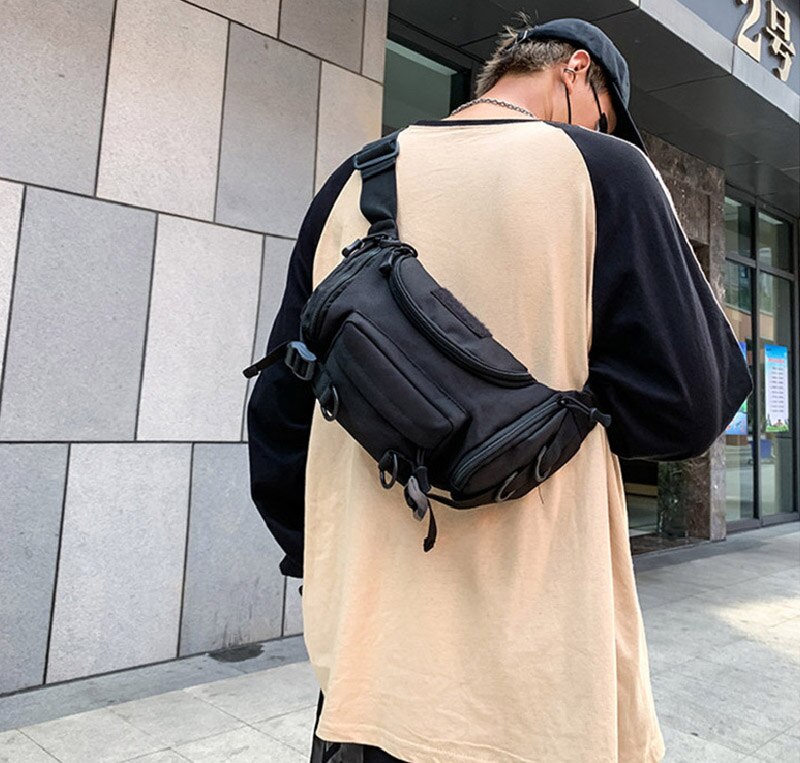 High Quality Wear-resistant Nylon Men Waist Pack Casual Multiple Pockets Travel Storage Crossbody Bags Male Chest Bag