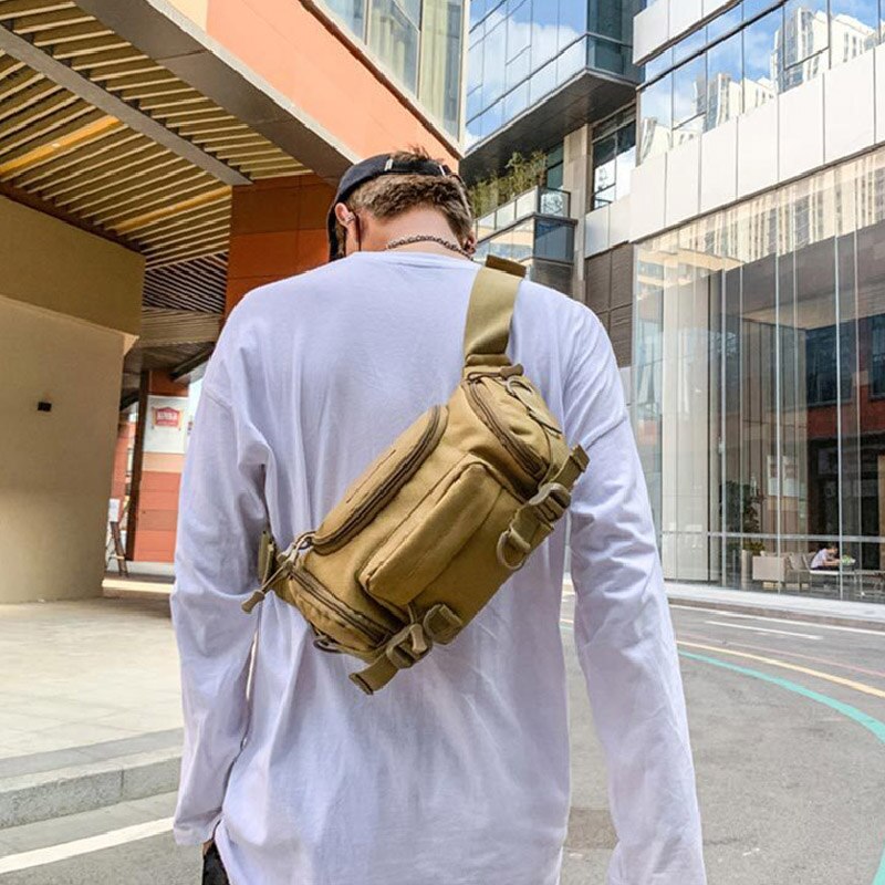 High Quality Wear-resistant Nylon Men Waist Pack Casual Multiple Pockets Travel Storage Crossbody Bags Male Chest Bag