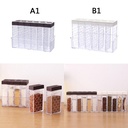 Transparent plastic seasoning box seasoning bottle six piece suit