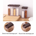 Transparent plastic seasoning box seasoning bottle six piece suit
