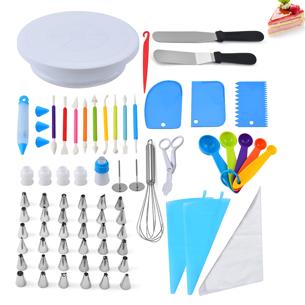 66 Pcs/Set Stainless Steel Cake Spatula Butter Whipping Cream Icing Frosting Knife Smoother Kitchen Pastry Cake Decoration Tools