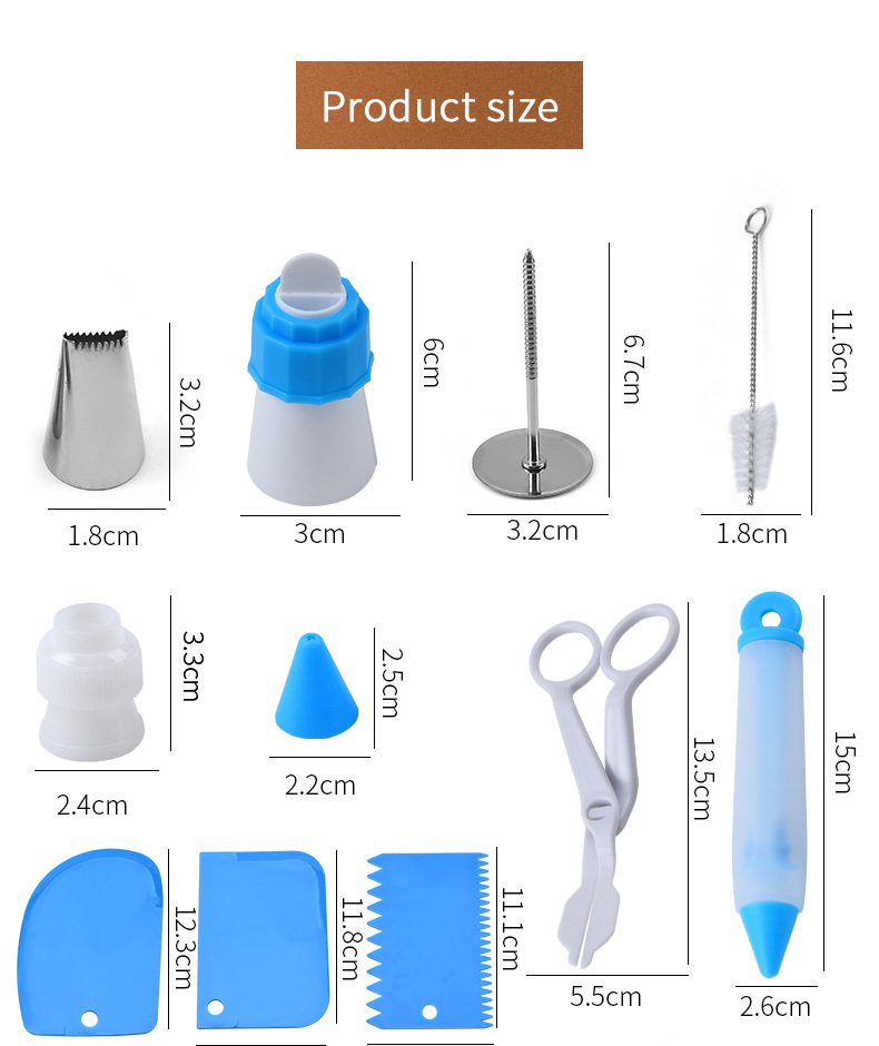 66 Pcs/Set Stainless Steel Cake Spatula Butter Whipping Cream Icing Frosting Knife Smoother Kitchen Pastry Cake Decoration Tools