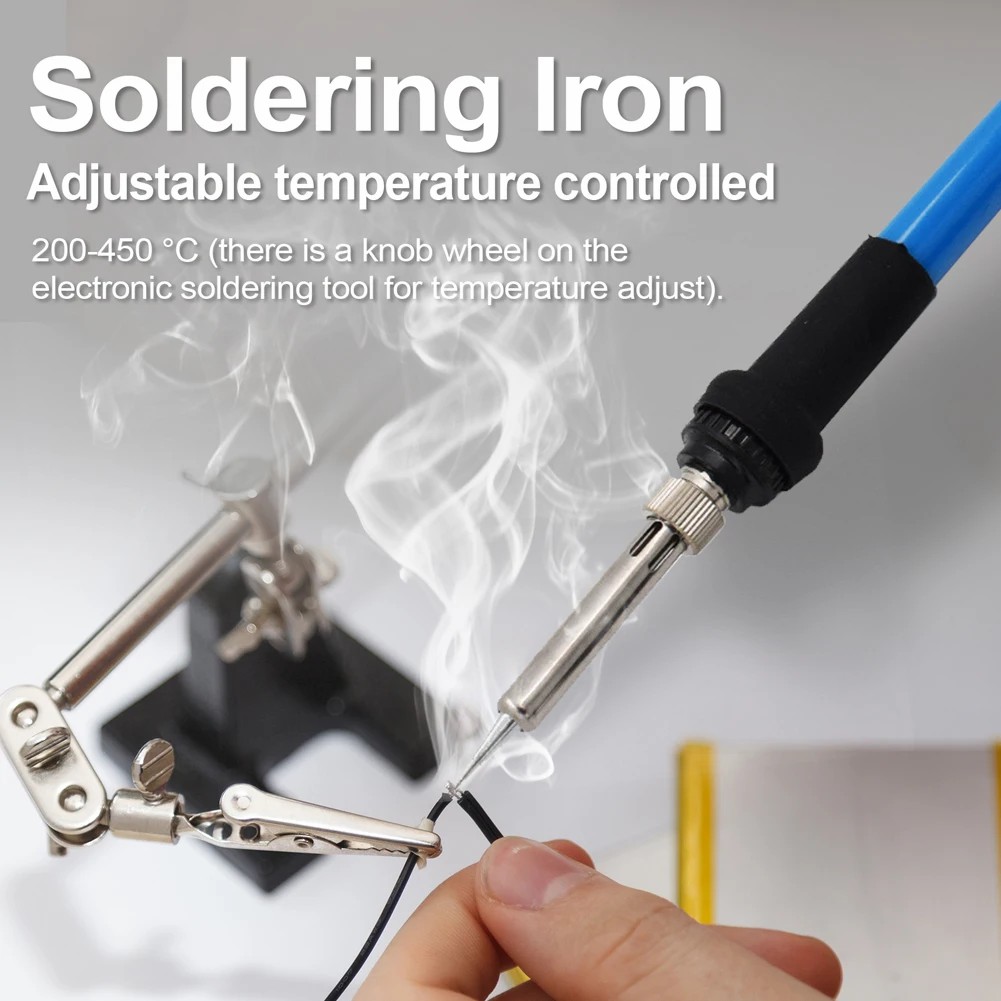 Portable Soldering Iron 60W Adjustable Temperature 200-450 Electric Solder Iron Mini Welding Repairing Tools