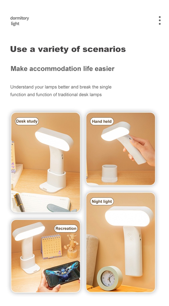 Rotating Desk Lamp Led Eye Protection Reading Lamp Extra Long Endurance Table Lamp Rechargeable Table Lamp Magnetic Table Lamp