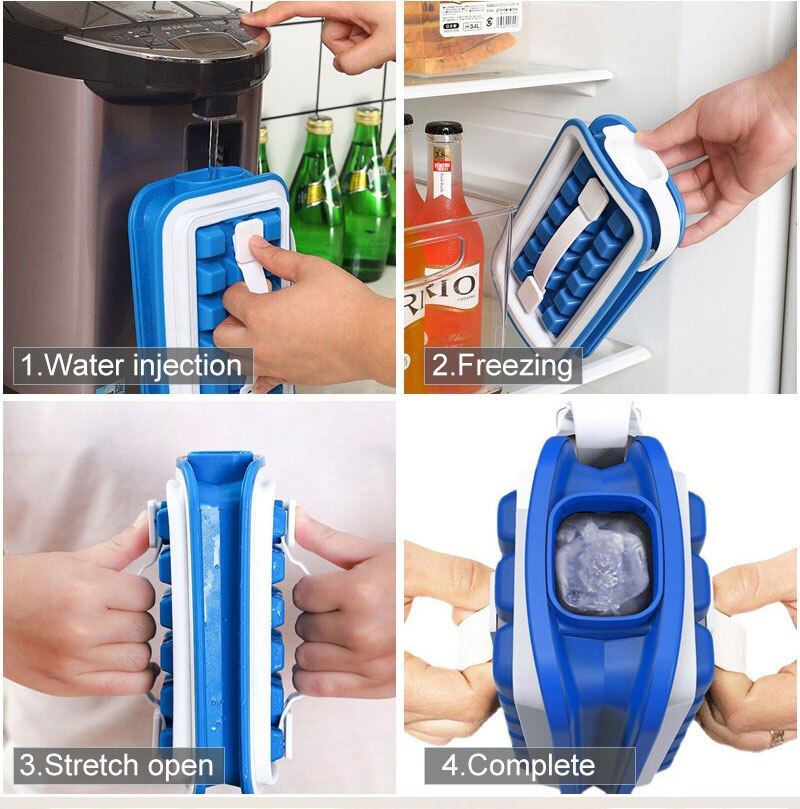 Ice hockey pot two-in-one ice tray mold kettle ice maker storage box refrigerator frozen ice bag