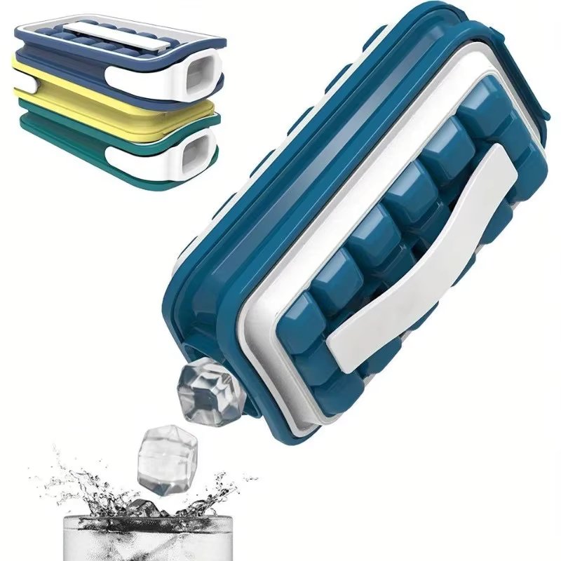 Ice hockey pot two-in-one ice tray mold kettle ice maker storage box refrigerator frozen ice bag