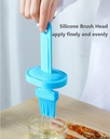 High temperature resistant silicone oil bottle brush one-piece with cover and bottle barbecue baking brush