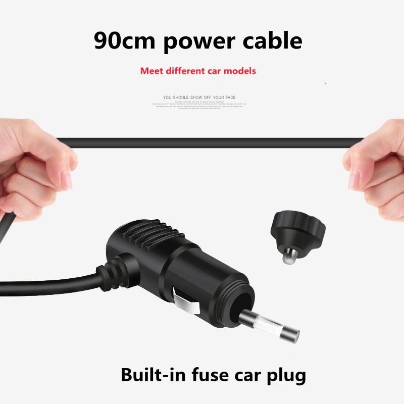 24v Car Dual-head Fan 360 Degree Adjustable Multi-functional USB Charging Port