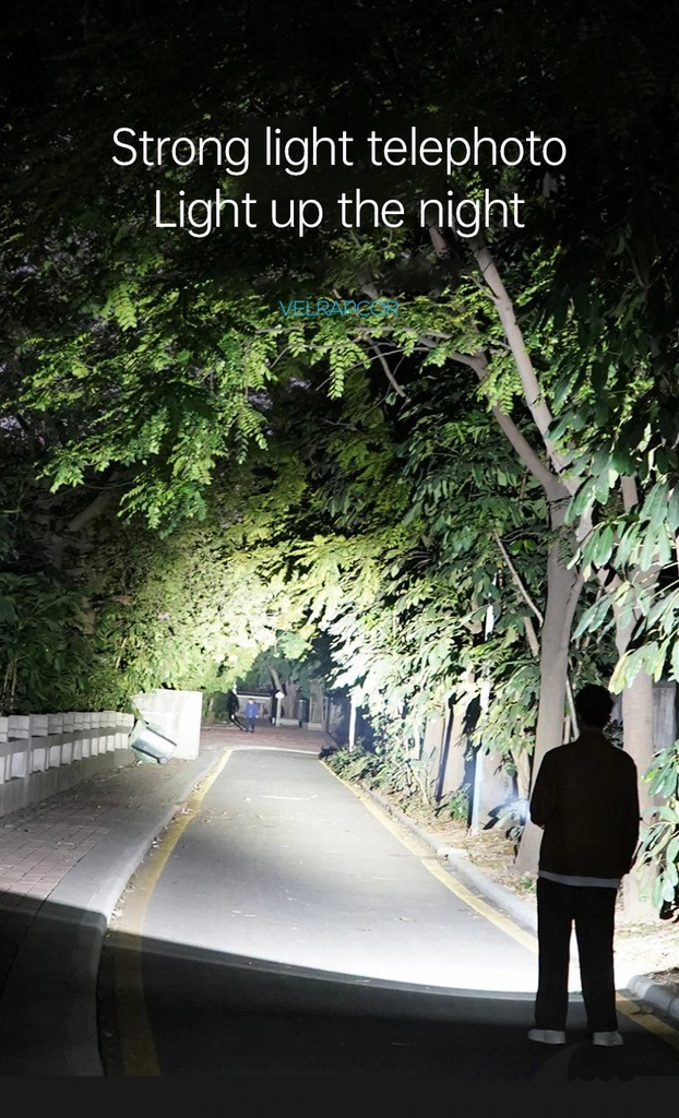 LED Flashlight Smile Shark High-brightness Long-range Rechargeable Light Night Riding Light Waterproof Torch Portable Flashlight