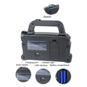 Solar flashlight COB portable work light USB emergency charging outdoor strong light