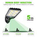 PIR Motion Sensor Street Lights Solar Led Light Outdoor Wall Lamp Waterproof Garden Decoration Patio Porch Garage Lighting with Remote
