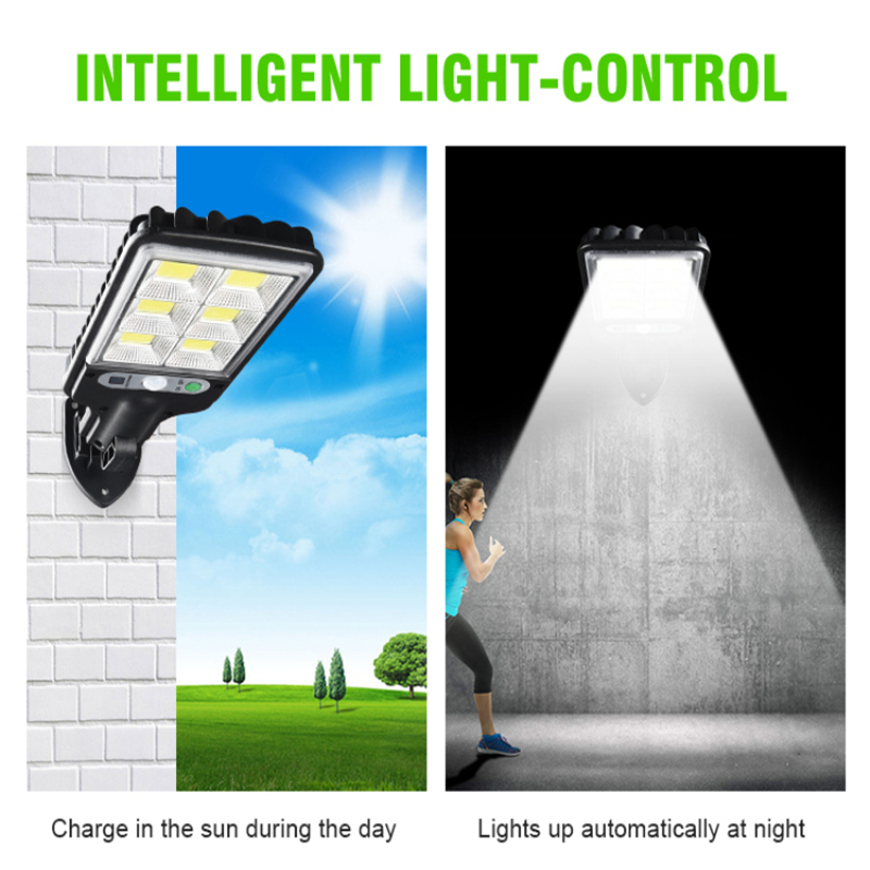 PIR Motion Sensor Street Lights Solar Led Light Outdoor Wall Lamp Waterproof Garden Decoration Patio Porch Garage Lighting with Remote