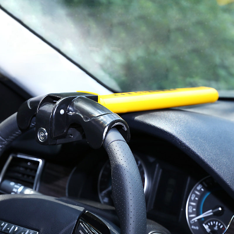 Car Steering Wheel Lock Universal Heavy Duty Stainless Steel T-Lock Anti-Saw Anti-Pry Enhanced Security Car Interior Accessories