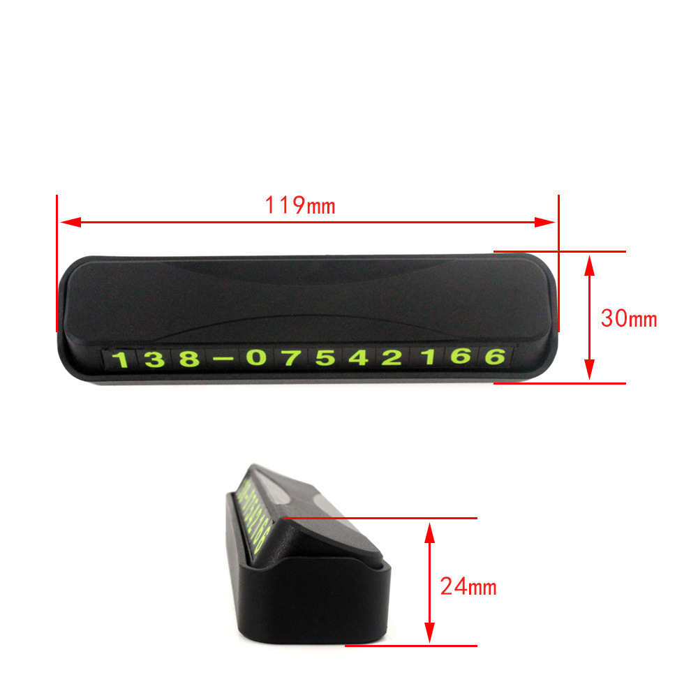 Car Temporary Parking Card Phone Number Card Plate Telephone Number Car Park Cards Parking Assistance