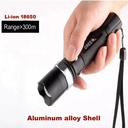 Q5 aluminum alloy bright zoom flashlight Rechargeable Li-ion 18650 Zoom led  Flashlight
