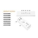 LED Mirror Digital Alarm Clock Display Time Night Light Home Decor Clock