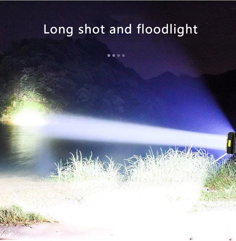 8 LED Solar rechargeable USB strong light flashlight