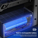 8 LED Solar rechargeable USB strong light flashlight