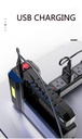 8 LED Solar rechargeable USB strong light flashlight