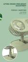 Double Motor Folding Table Top Fan With Detachable 18650 Battery