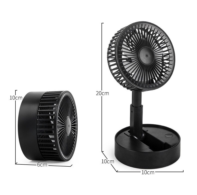 USB charging folding small fan portable outdoor mini creative desktop office telescopic fan