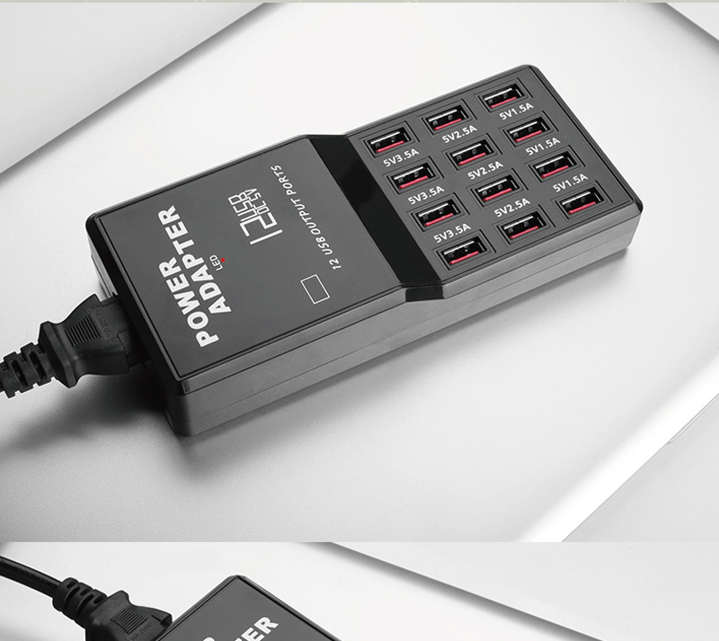 5V 3.5A 2.1A 12Port Multi USB Charger USB Charging Station Dock Intelligent Fast Charger