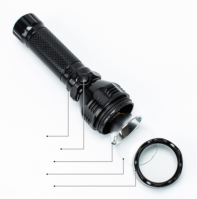 18650 lithium detachable rechargeable battery flashlight