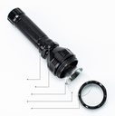 18650 lithium detachable rechargeable battery flashlight