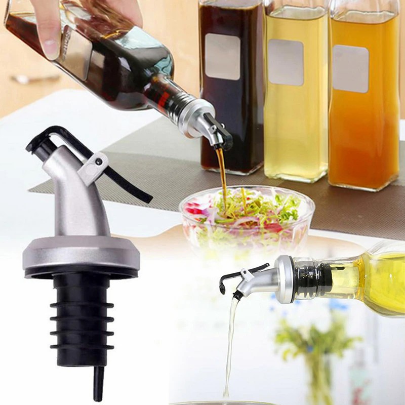 Glass oil bottle set vinegar soy sauce oil pot four-pack color box