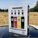 Glass oil bottle set vinegar soy sauce oil pot four-pack color box