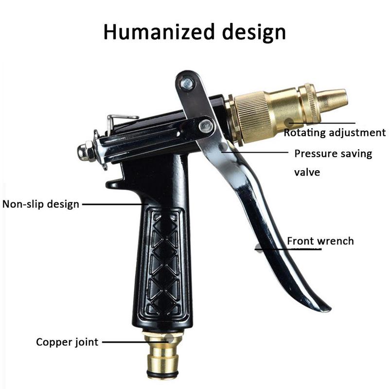 High Pressure Auto Car Washing Water Spray Garden Copper Adjustable head Nozzle Sprayer