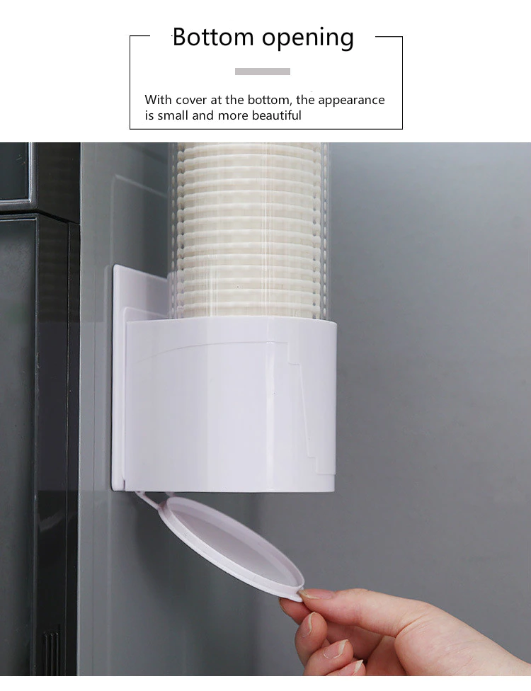 Household disposable cup holder punch-free wall-mounted cup rack