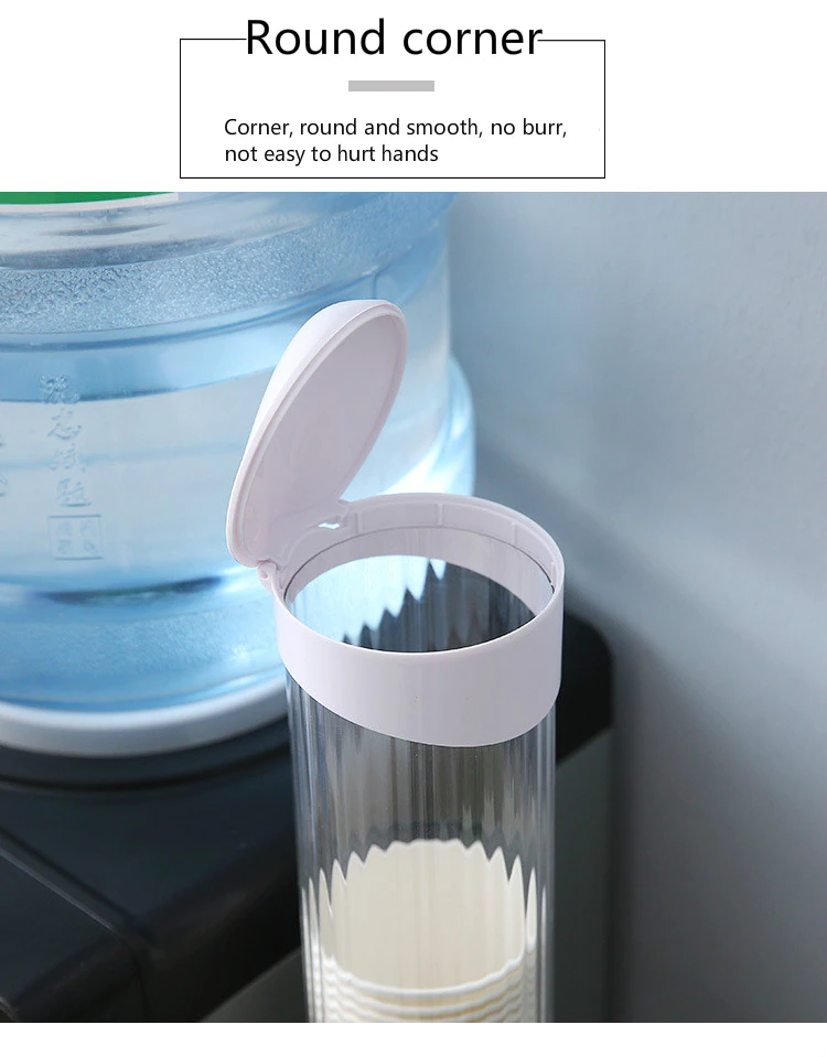 Household disposable cup holder punch-free wall-mounted cup rack