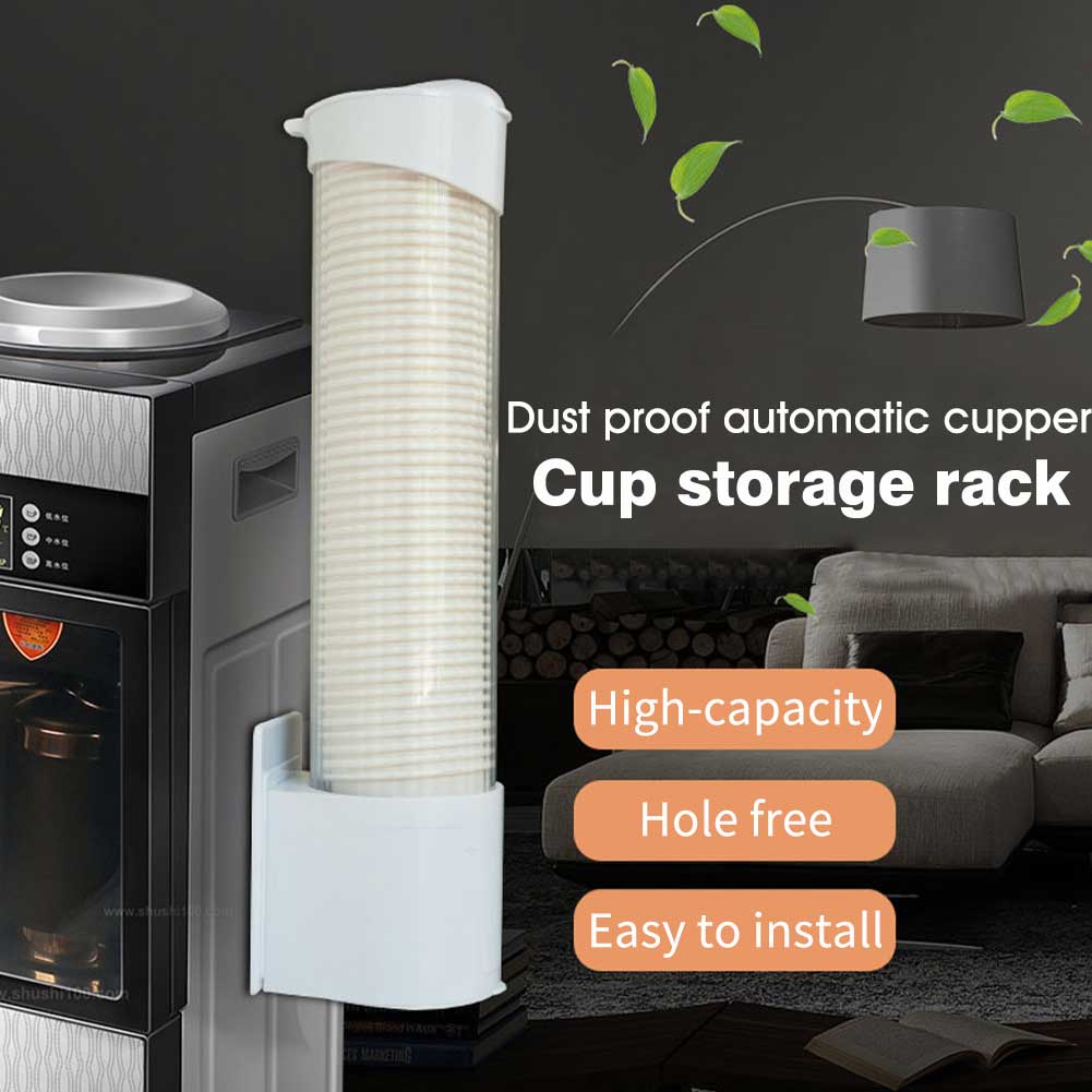 Household disposable cup holder punch-free wall-mounted cup rack