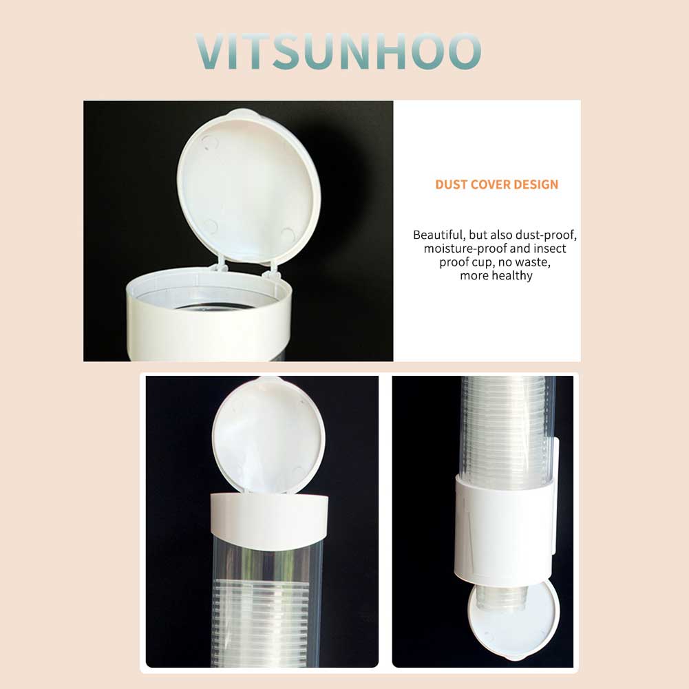 Household disposable cup holder punch-free wall-mounted cup rack