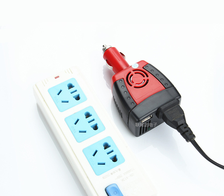 Car Inverter 150W 12V DC to 220V AC Power Supply Inverter Adapter with 2.1A USB Charger Port