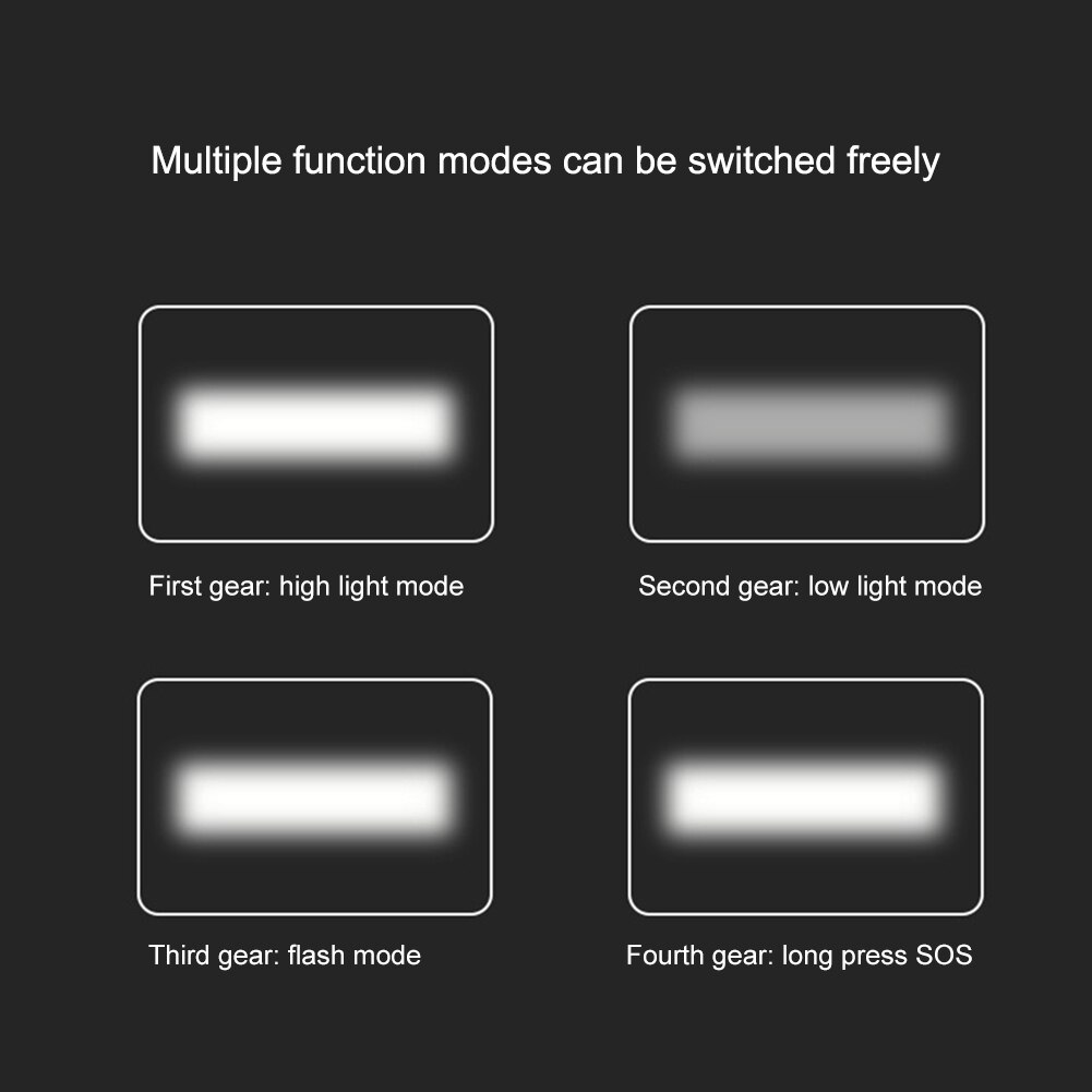 5LED built-in battery USB rechargeable headlight