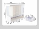 10Kg Sealed Rice Storage Box Cereal Grain Container Wall Mount Dry Food Dispenser Grain Storage Jar Kitchen Storage Organizer