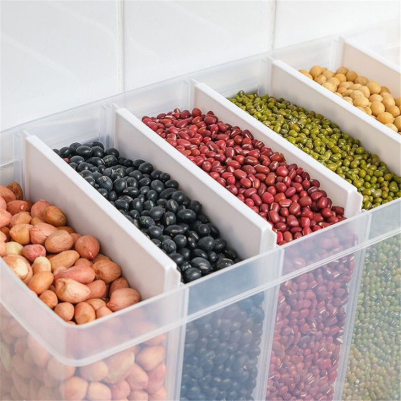 10Kg Sealed Rice Storage Box Cereal Grain Container Wall Mount Dry Food Dispenser Grain Storage Jar Kitchen Storage Organizer