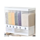 10Kg Sealed Rice Storage Box Cereal Grain Container Wall Mount Dry Food Dispenser Grain Storage Jar Kitchen Storage Organizer