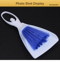 1Set Brush Dustpan For Car Cleaning Detailing Brush Dashboard Air Outlet Wheel Blue Angel Brush Car Body Seat Gap Cleaning Tools